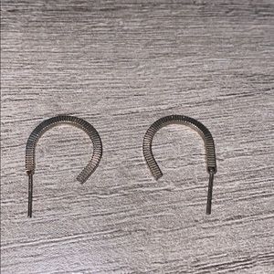 Silver Unique Hoop Earrings